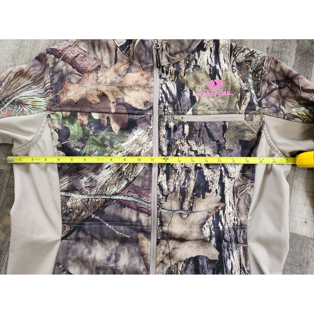 Women's Mossy Oak Hunting Jacket Camouflage Softshell Full Zip Fleece Lined M - Picture 12 of 14